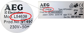 Produktnummer Aeg-ersatzteile