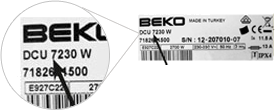 Produktnummer Beko-ersatzteile