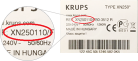 Produktnummer Krups