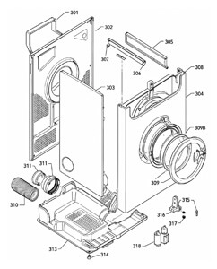 Wäschetrockner Ersatzteile exploded view