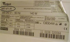 Whirlpool Typennummer